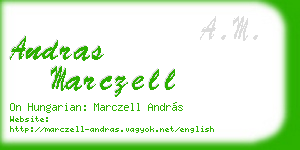 andras marczell business card